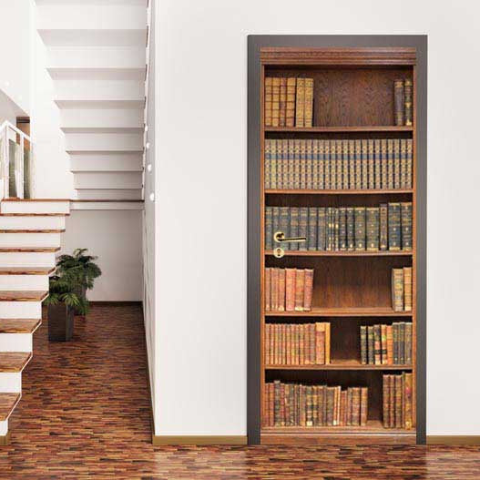 Adesivo per porta Libreria Antica