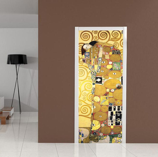 Adesivo per porta L'Abbraccio di Klimt