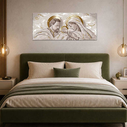 Quadro religioso Kiss Ceramic Brown su tela pvc con glitter