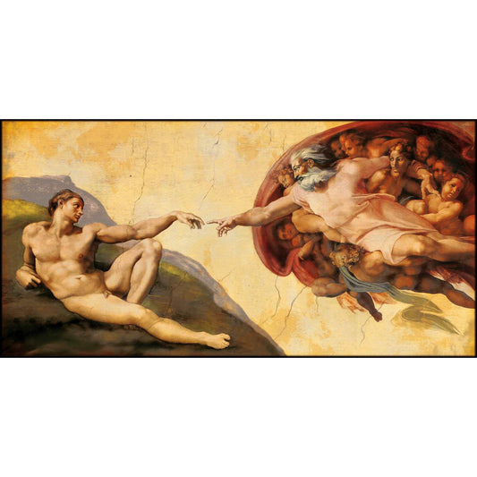 Quadro d’autore Michelangelo La Creazione di Adamo su tela