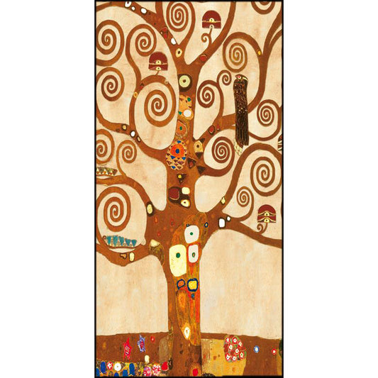 Quadro d’autore Klimt Albero della Vita verticale su tela
