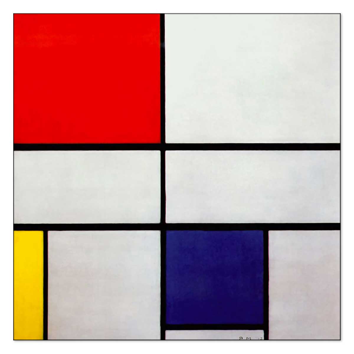 Quadro d’autore Mondrian Composition su tela