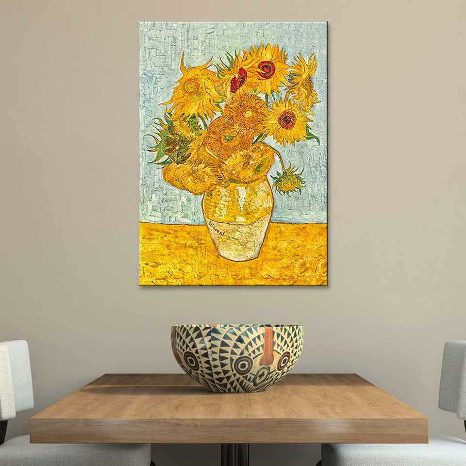 Quadro d’autore Van Gogh Girasoli su tela