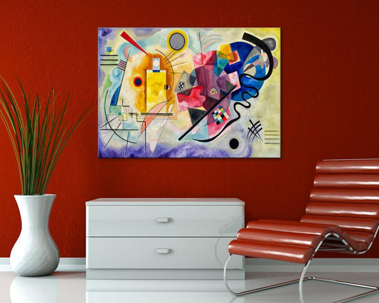 Quadro d’autore Kandinskij Giallo Rosso Blu su tela