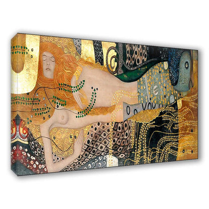 Quadro d’autore Klimt Serpenti d'Acqua su tela