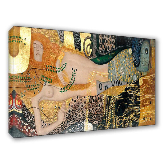 Quadro d’autore Klimt Serpenti d'Acqua su tela