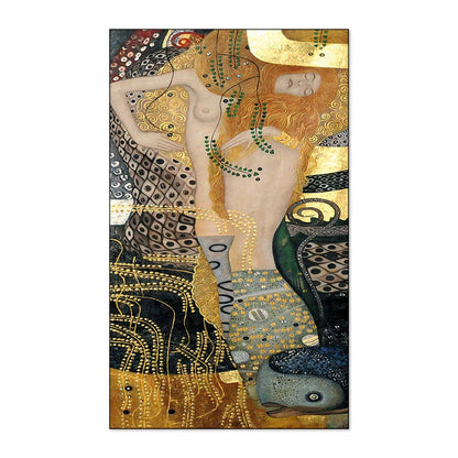 Quadro d’autore Klimt Serpenti d'Acqua su tela