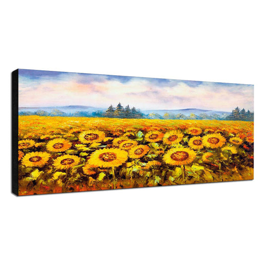 Quadro paesaggio Girasoli su tela