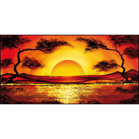 Quadro etnico Tramonto Rosso su tela