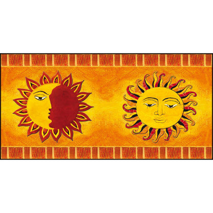 Quadro etnico Sole su tela
