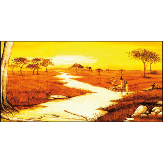 Quadro etnico Guinea su tela
