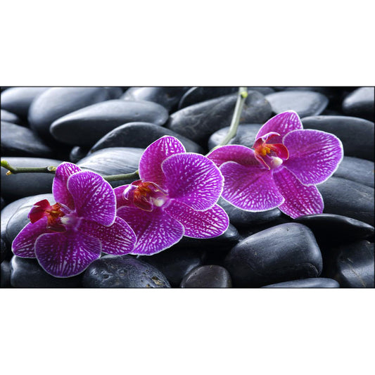 Quadro floreale Orchidee Viola su tela