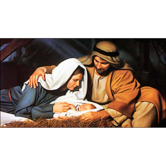 Quadro religioso Natività su tela