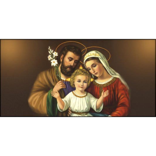 Quadro religioso Sacra Famiglia con Giglio su tela