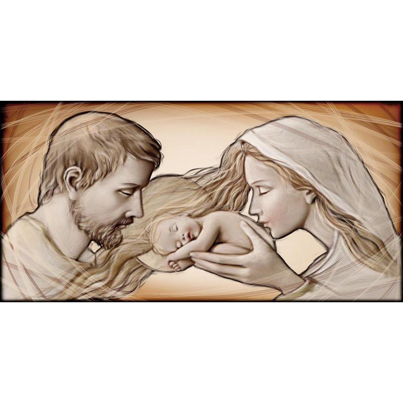 Quadro religioso Holy Kiss Brown su tela