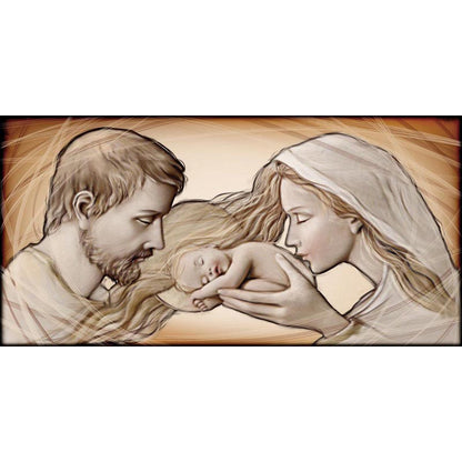 Quadro religioso Holy Kiss Brown su tela