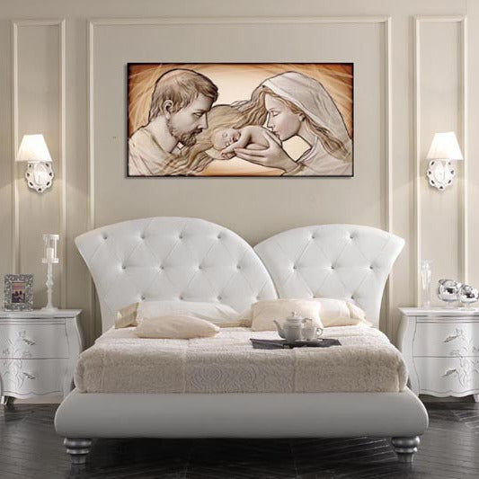 Quadro religioso Holy Kiss Brown su tela