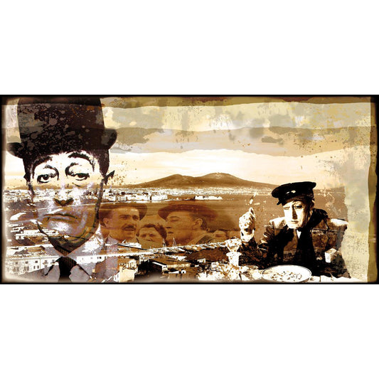 Quadro Totò e Napoli su tela