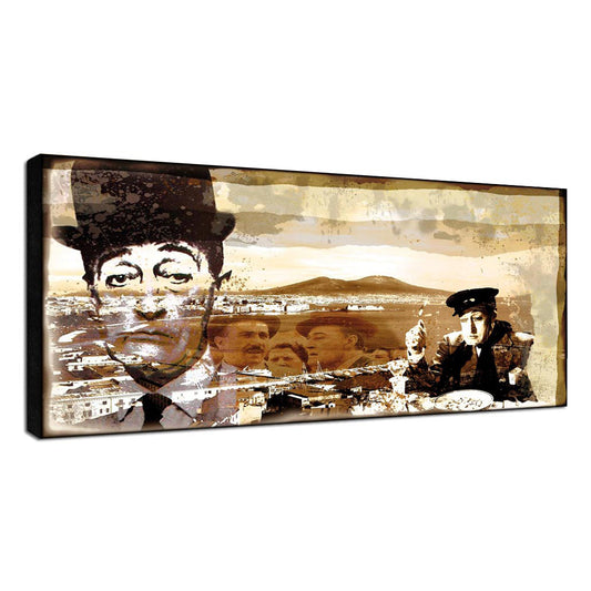 Quadro Totò e Napoli su tela