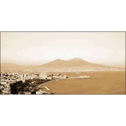 Quadro città Napoli in Seppia su tela