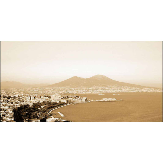 Quadro città Napoli in Seppia su tela