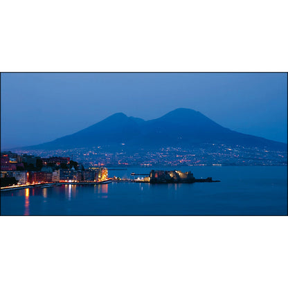 Quadro città Napoli di Sera su tela