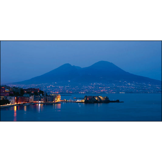 Quadro città Napoli di Sera su tela