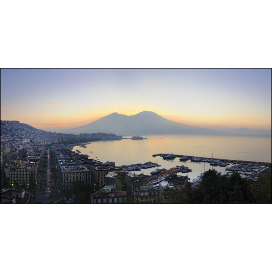 Quadro città Napoli all’Alba su tela