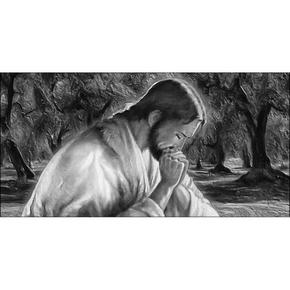 Quadro religioso Gesù in Preghiera su tela