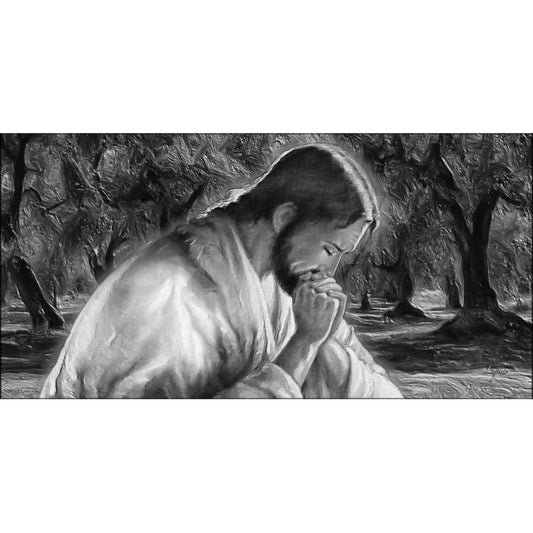 Quadro religioso Gesù in Preghiera su tela