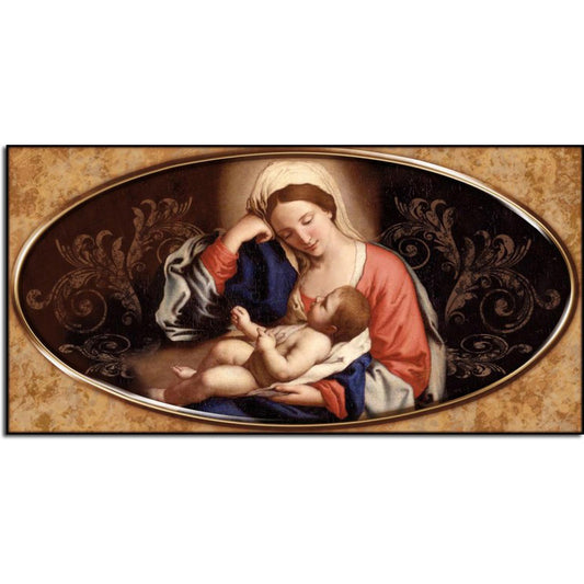 Quadro religioso Madonna con Bambino tela