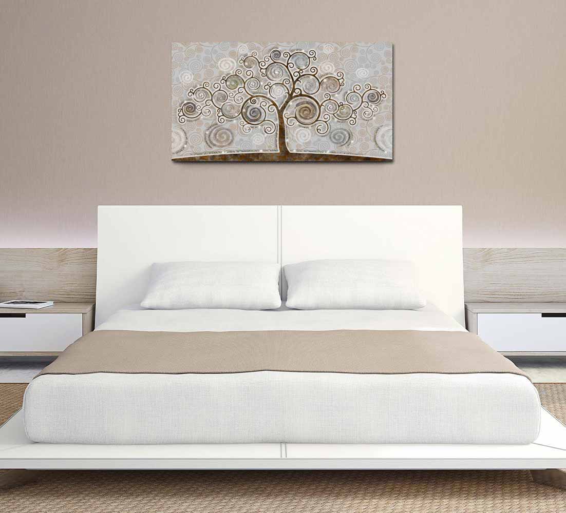 Quadro Albero della Vita su tela con glitter
