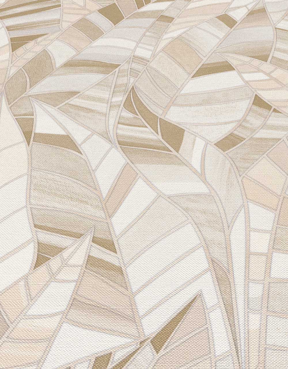 Carta da parati moderna Mosaic Leaves 4