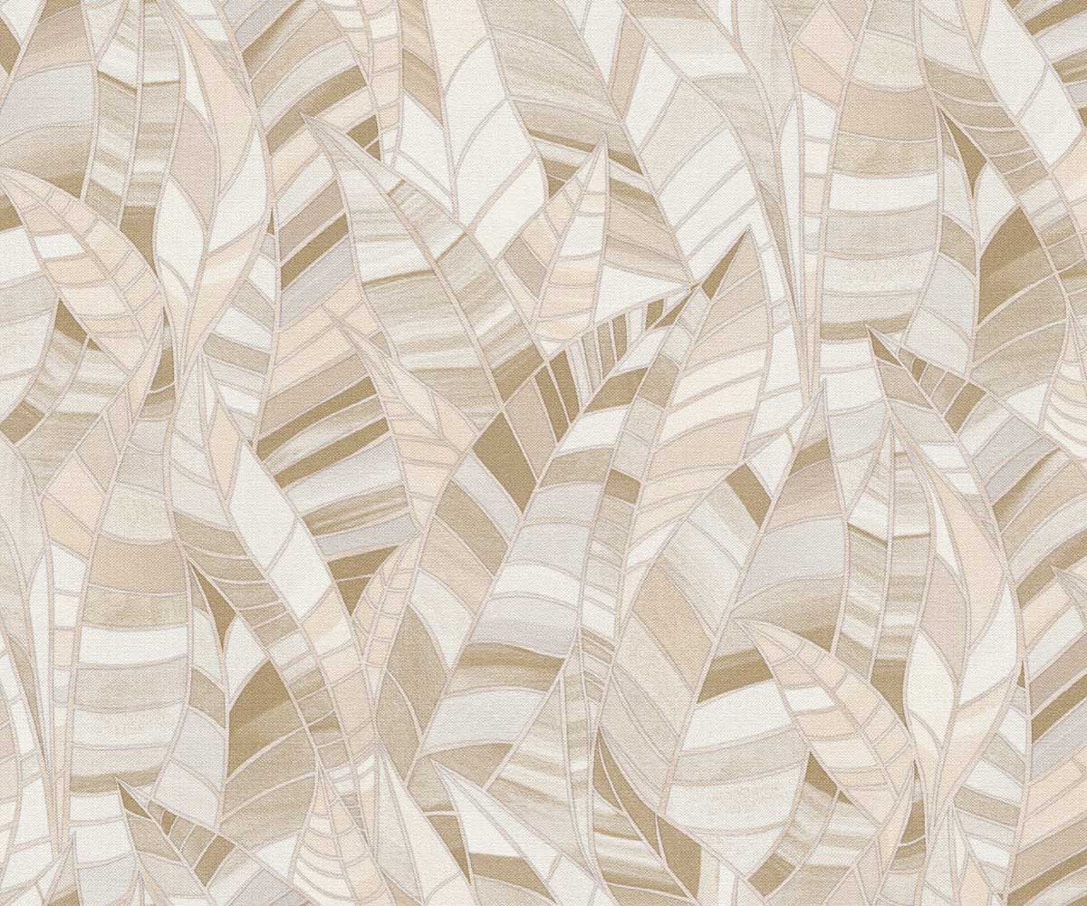 Carta da parati moderna Mosaic Leaves 4