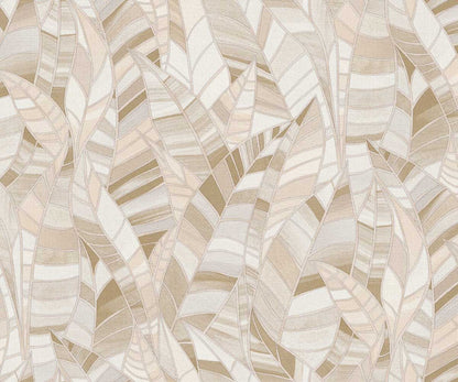 Carta da parati moderna Mosaic Leaves 4