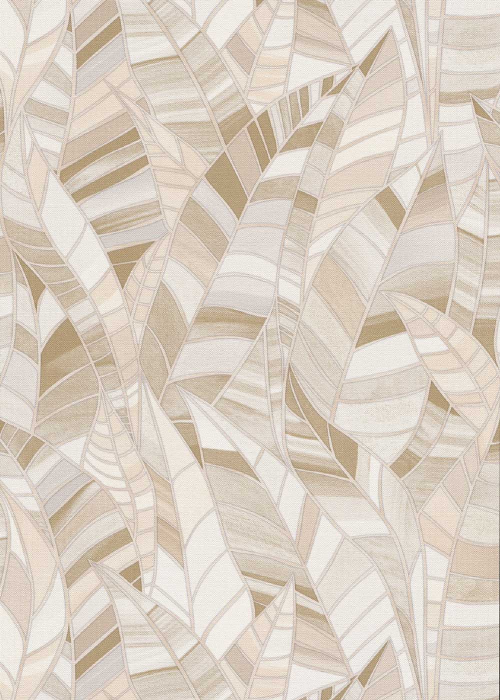 Carta da parati moderna Mosaic Leaves 4