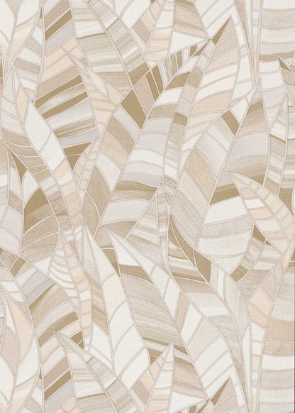 Carta da parati moderna Mosaic Leaves 4
