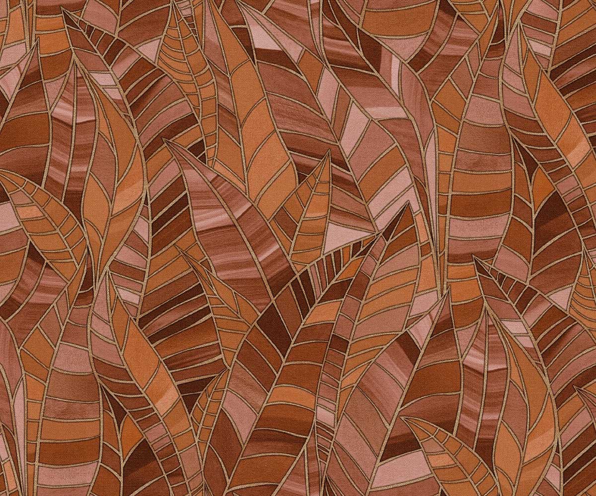 Carta da parati moderna Mosaic Leaves 2