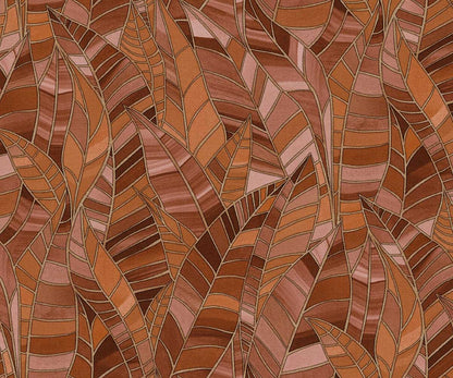 Carta da parati moderna Mosaic Leaves 2