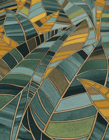 Carta da parati moderna Mosaic Leaves 1