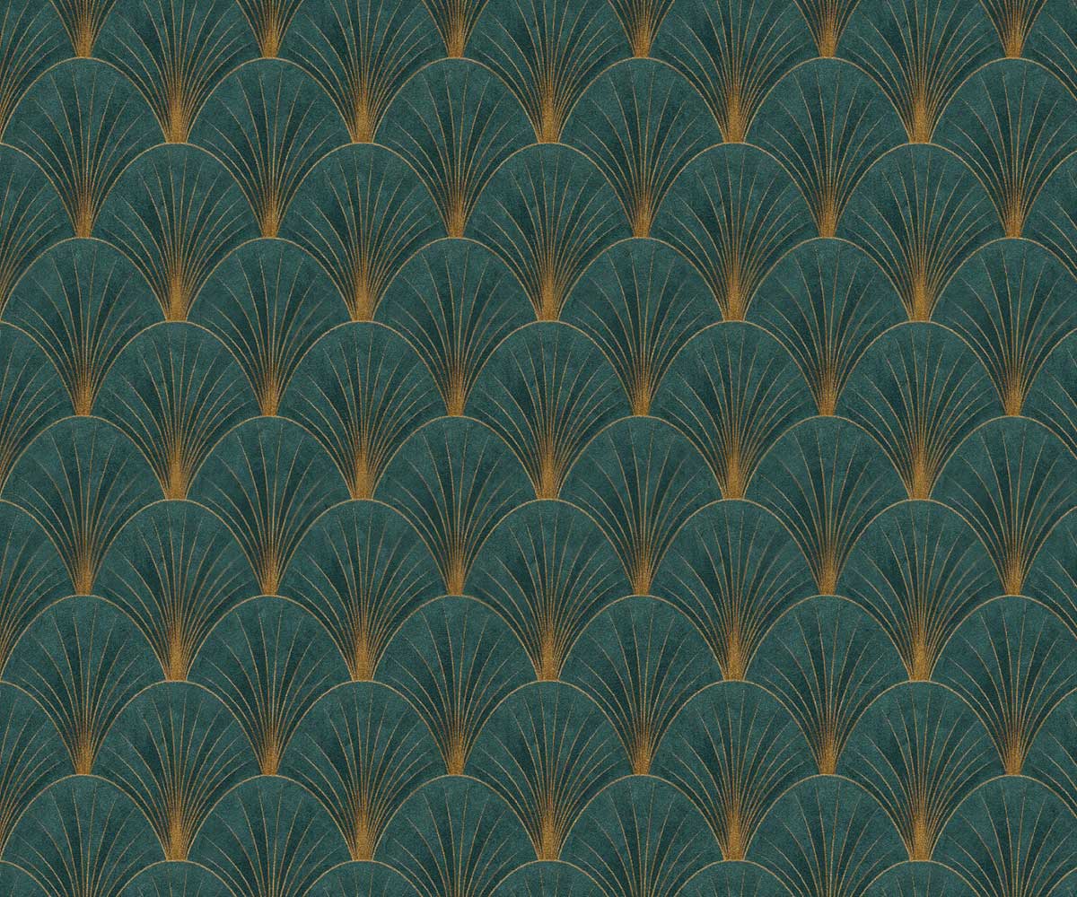 Carta da parati moderna Ventagli Art Deco 2