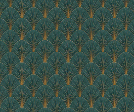 Carta da parati moderna Ventagli Art Deco 2