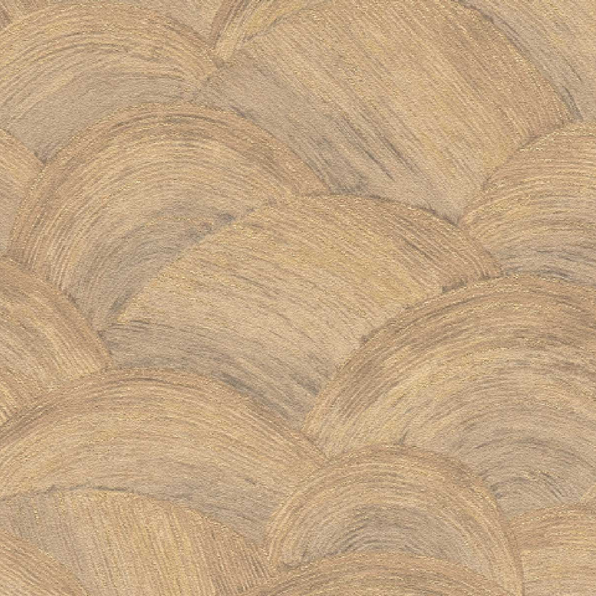 Carta da parati Art Deco Dune Beige Oro in TNT con glitter