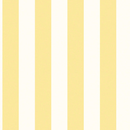 Carta da parati a righe giallo e bianco in TNT