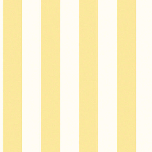 Carta da parati a righe giallo e bianco in TNT