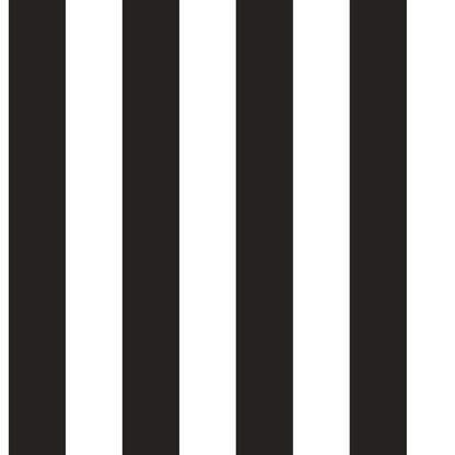 Carta da parati a righe Nero e Bianco in TNT