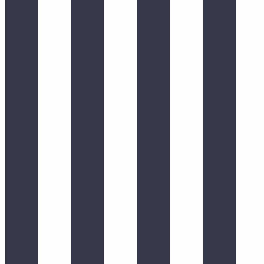 Carta da parati a righe Blu Navy e Bianco in TNT
