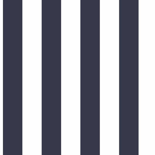 Carta da parati a righe Blu Navy e Bianco in TNT