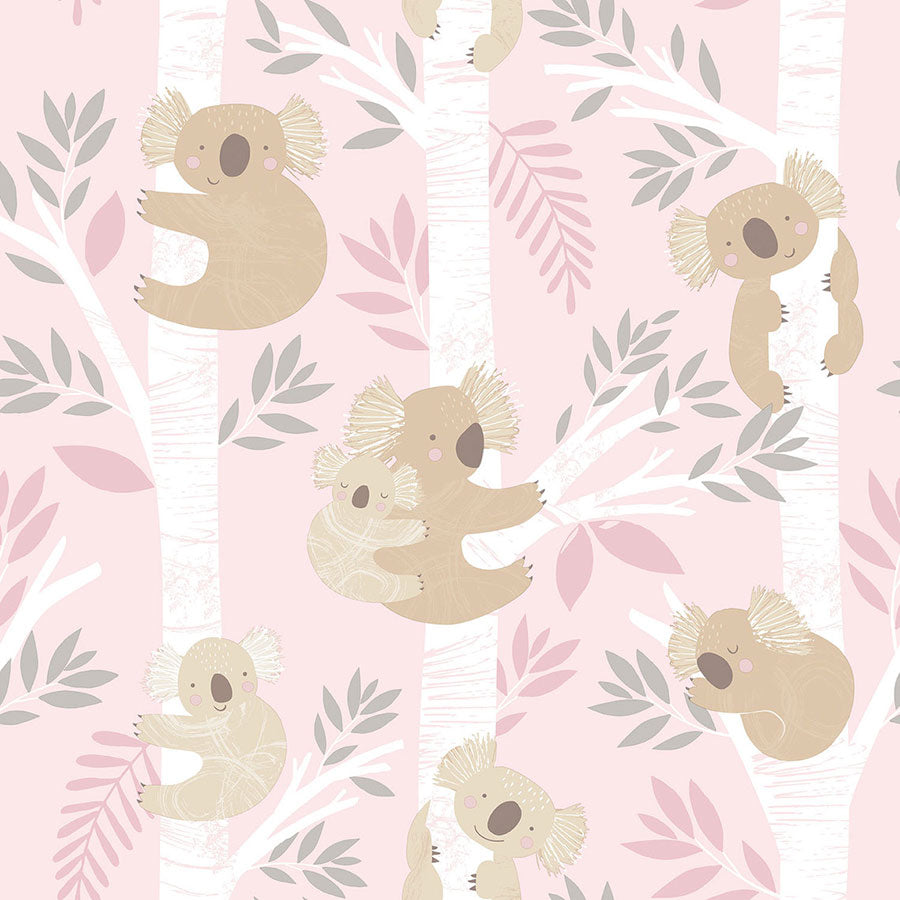 Carta da Parati Koala Rosa