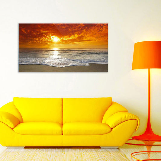 Quadro paesaggio L'Immenso su vetro